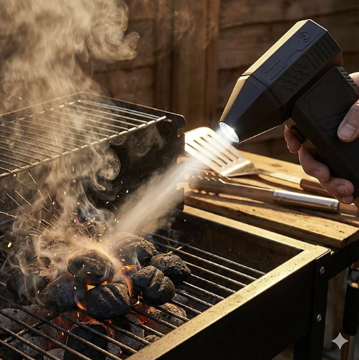 Soprador Eletrico Turbo para Churrasco